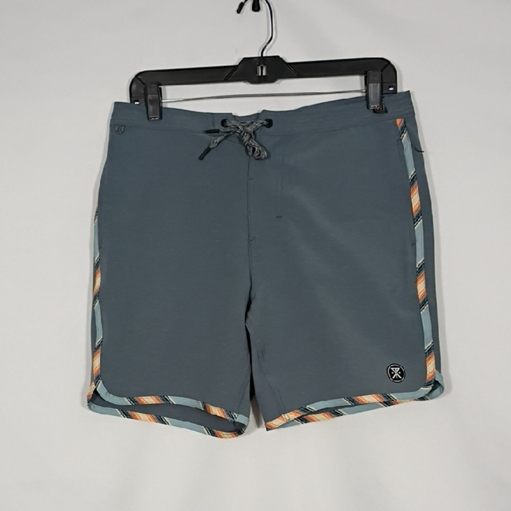NWT Roark The Chiller Dark Sky La Costa Trim Swim Board Shorts Men Size 30